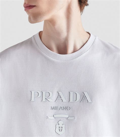 prada white tshirt men|Prada t shirt men's sale.